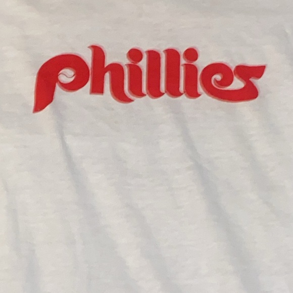 VTG 80s Phillies White single stitch T-Shirt  18 x 29 - Picture 1 of 6